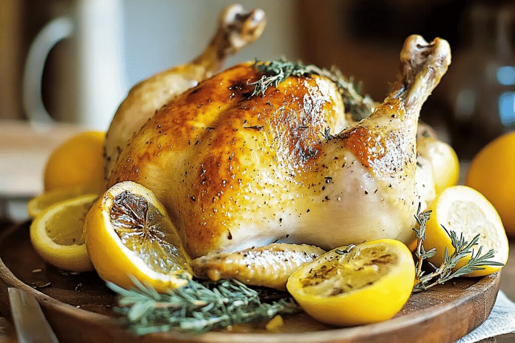 Poulet rôti au citron mariotté
