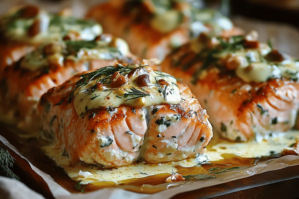 Saumon farci à la ricotta