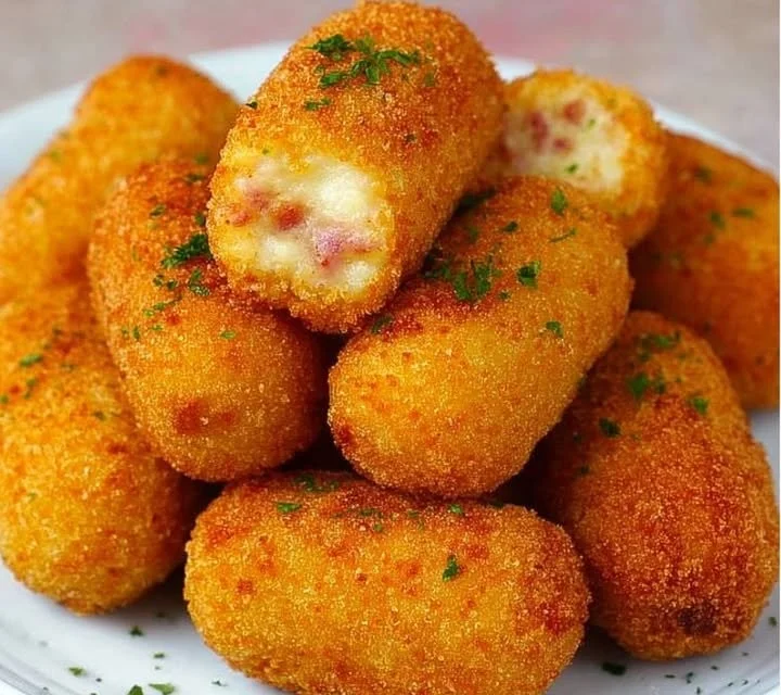 Croquettes de fromage croustillantes et savoureuses prêtes à déguster.