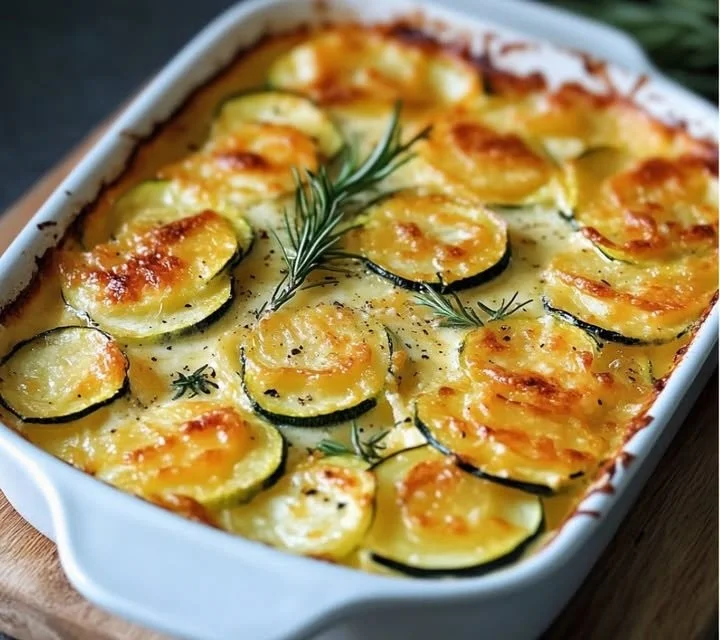 Gratin dauphinois aux courgettes savoureux et crémeux