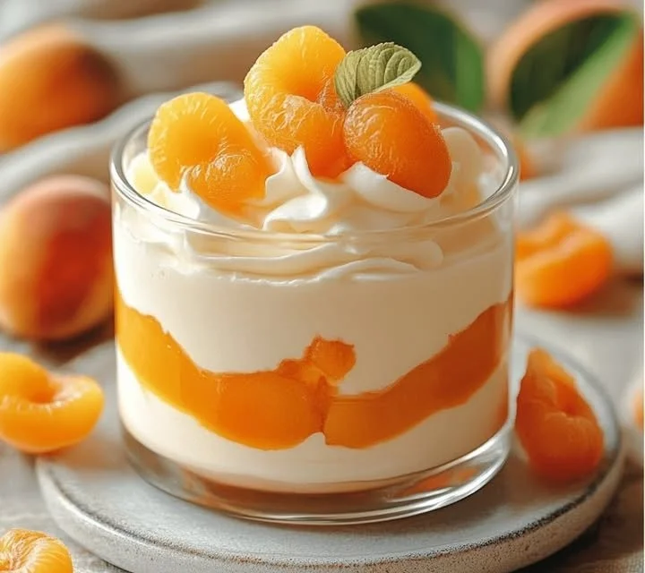 Mousse Abricot Mascarpone avec abricots frais et mascarpone crémeux